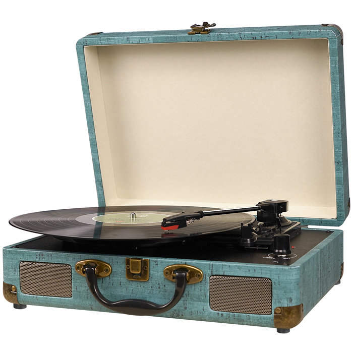 DIGITNOW Decorative Record Player Vintage Bluetooth Stereo Speaker & Reviews Wayfair